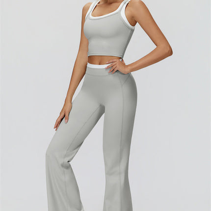 The Canyon Crop Tank Flared Leggings 2-Piece Set