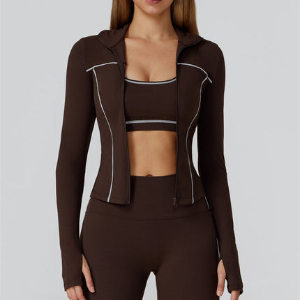 The Venus Zip Top Sports Bra Leggings 3-Piece Set