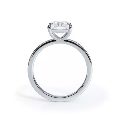 2.00 CTW AGI Certified Lab Grown Diamond Solitaire Engagement Ring – G-VS Clarity, 14K White Gold