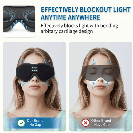 3D Bluetooth Eye Mask Headset With Music