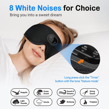 3D Eye Socket Full Blackout Smart Sleep Mask