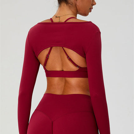 The Ember Sports Bra Crop Top Leggings 3-Piece Set