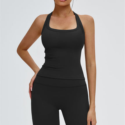 The Slate Y-Back Top Flared Leggings 2-Piece Set