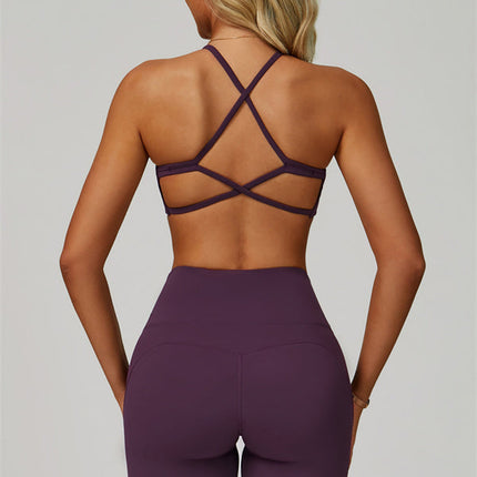 The Bold Cross Back Sports Bra Flared Leggings 2-Piece Set