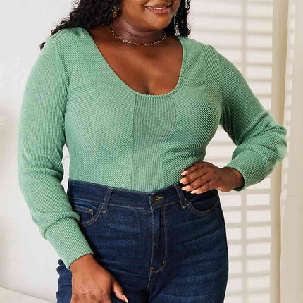 Basic Bae Scoop Neck Long Sleeve Women Top