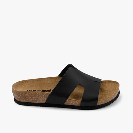 Liora by LEON- Women’s Leather Slide- One‑Piece Leather Comfort Sandal