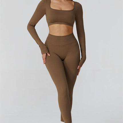 The Reign Long Sleeve Crop Top Leggings 2-Piece Set