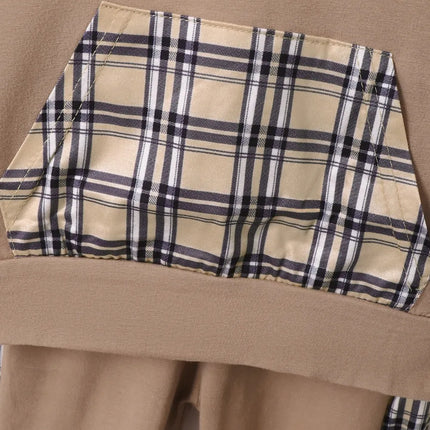 Children's Plaid Hoodie and pants Set