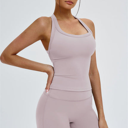 The Slate Y-Back Top Flared Leggings 2-Piece Set