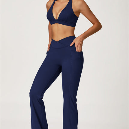 The Glacier Sports Bra Flared Leggings 2-Piece Set