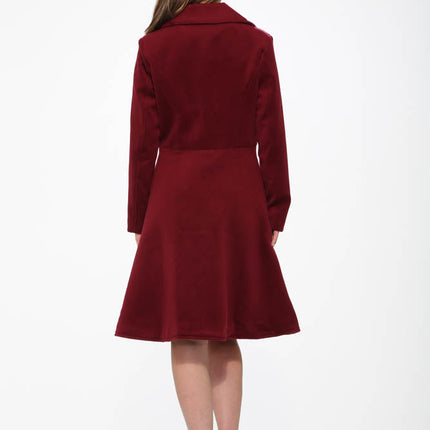 BU4124 Katherine Coat in Burgundy
