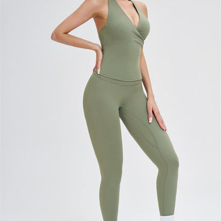 The Stride Crop Top Isabella Leggings 2-Piece Set