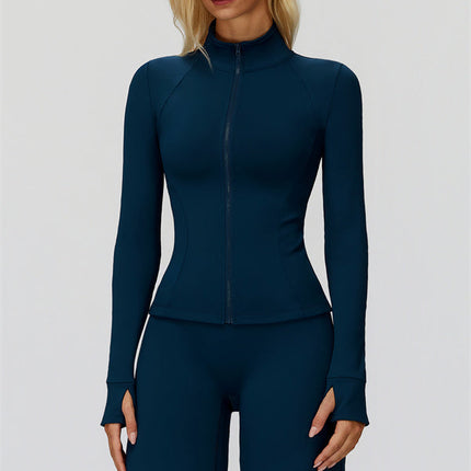 The FemmeFit Zip Jacket Straight Leg Pants 2-Piece Set