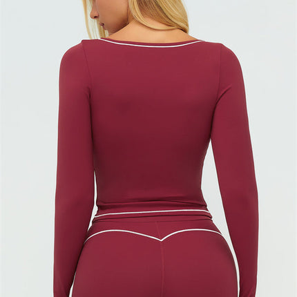 The Amara Long Sleeve T-shirt Shorts 2-Piece Set