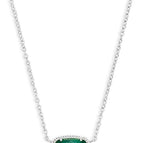 RHODIUM - EMERALD CATS EYE