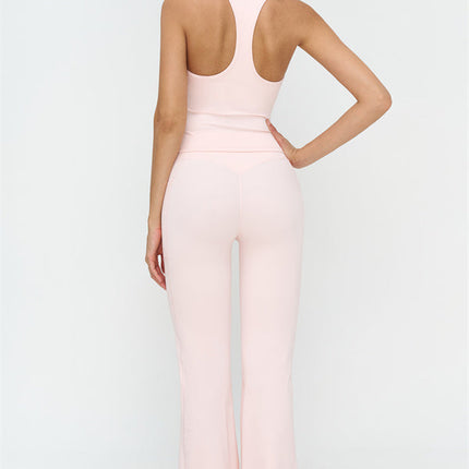 The BoldFit Crop Top Flared Leggings 2-Piece Set