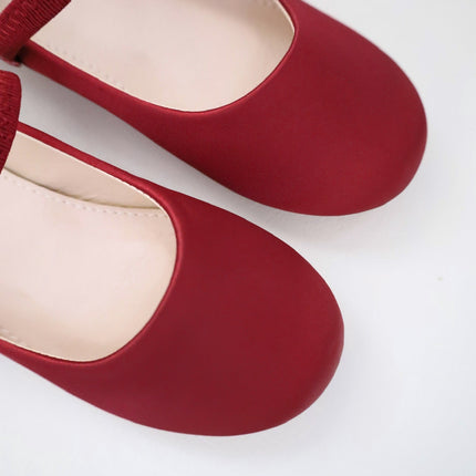 Satin Mary Jane Flats