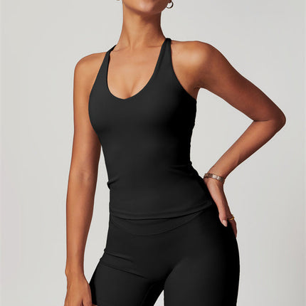 The Enigma Cross Back Vest Shorts 2-Piece Set