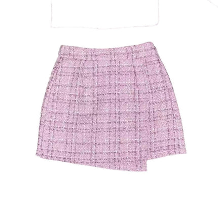 AA Lavender Tweed Ruffle Skort