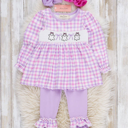 Ghostly Greetings Smocked Ruffle Outfit
