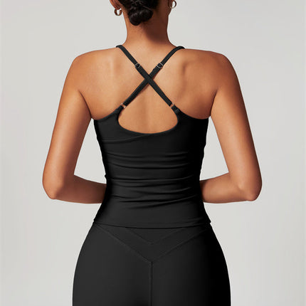 The Enigma Cross Back Vest Shorts 2-Piece Set