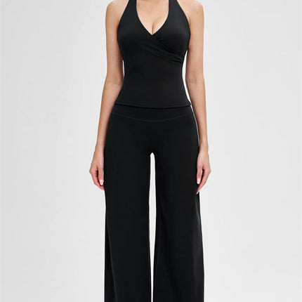 The Stride Crop Top Straight Leg Pants 2-Piece Set