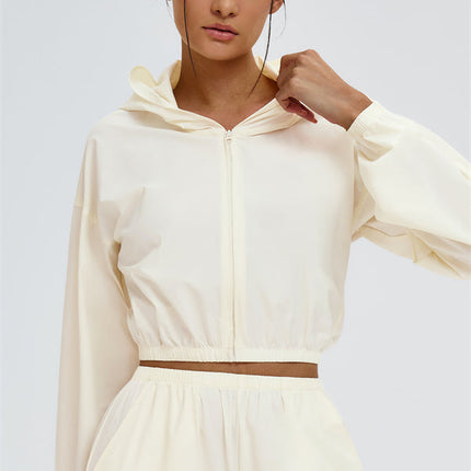 The Svelte UV protection Crop Hoodie Sweatpants 2-Piece Set