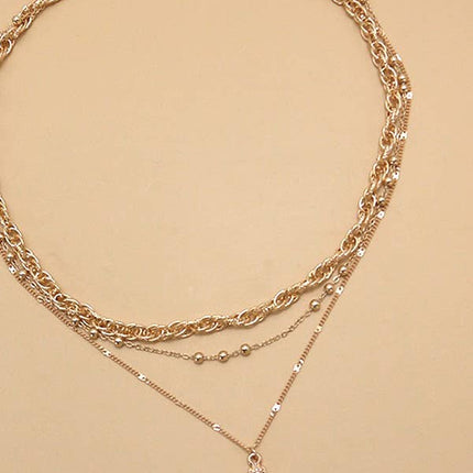 MULTILAYER CROSS PENDANT NECKLACE | 80N1014