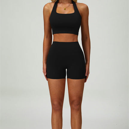 The Seraphine Halter Crop Top Shorts 2-Piece Set