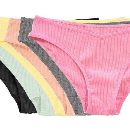 Cotton Rib Bikini Surprise 6 Pack, XS-2X