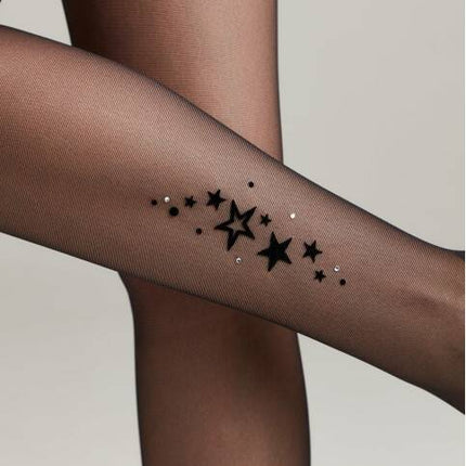 Conte Stars 20 Den - Thin Fantasy Women's Tights - stars with rhinestones (16С-42СП)