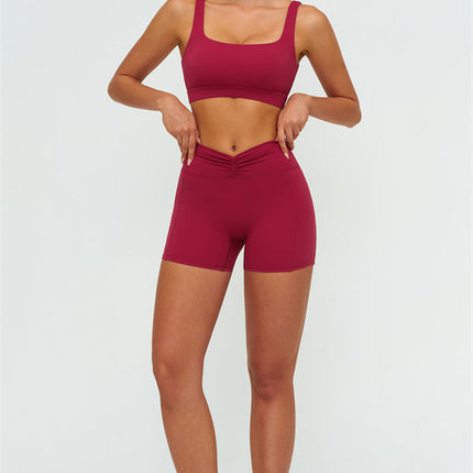 The Lushness V-Back Sports Bra Shorts 2-Piece Set