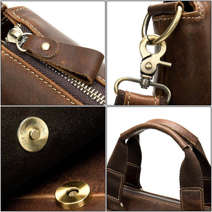 Retro First Layer Cowhide Shoulder Women Handbag