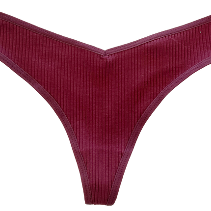 Cotton Rib Thong
