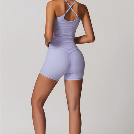 The Enigma Cross Back Vest Shorts 2-Piece Set
