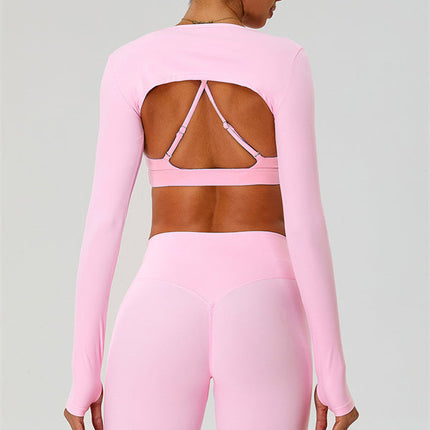The Ember Sports Bra Crop Top Leggings 3-Piece Set