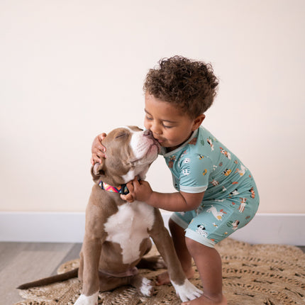 Puppy Egg Hunt (Romper) - Aquamarine