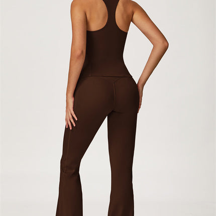 The Glacier Crop Tank Flared Leggings 2-Piece Set