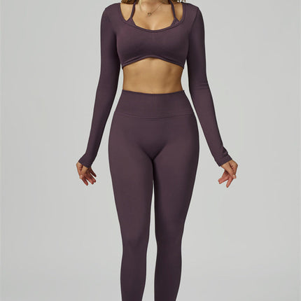 The Prime Long Sleeve Crop Top Leggings 2-Piece Set