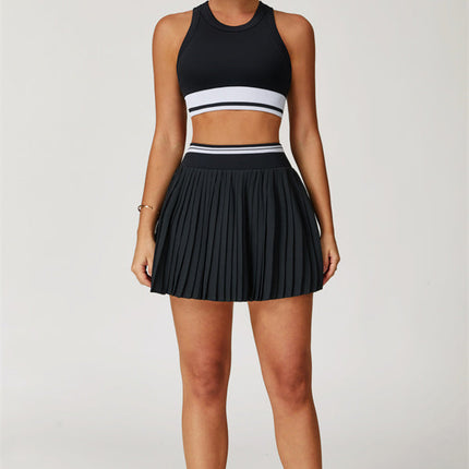 The Elan Crop Top Tennis Skirt 2-Piece Set