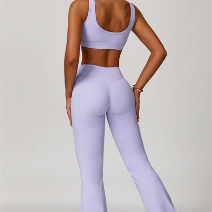 The Lavish Sports Bra Flared Leggings 2-Piece Set