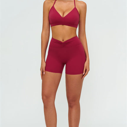 The Lushness Y-Back Sports Bra Shorts 2-Piece Set