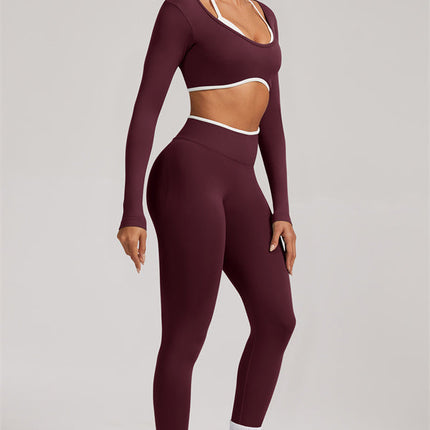 The Elevate Long Sleeve Crop top Leggings 2-Piece Set