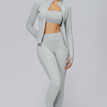 The Radiance Jacket Sports Bra Leggings 3-Piece Set