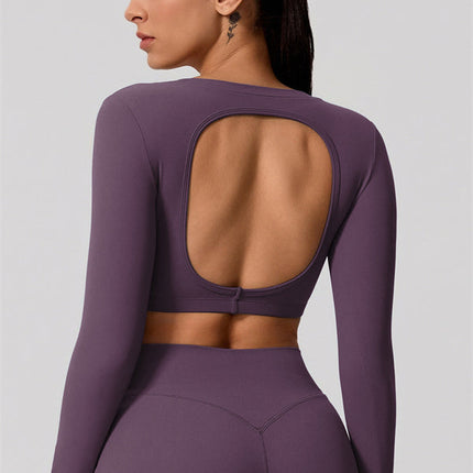 The Nestle Long Sleeve Crop Top Straight Leg Pants 2-Piece Set