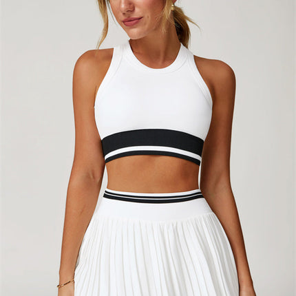 The Elan Crop Top Tennis Skirt 2-Piece Set