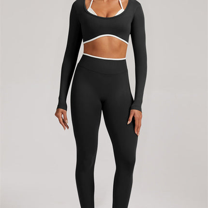 The Elevate New Long Sleeve Crop top Leggings 2-Piece Set