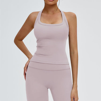The Slate Y-Back Top Flared Leggings 2-Piece Set