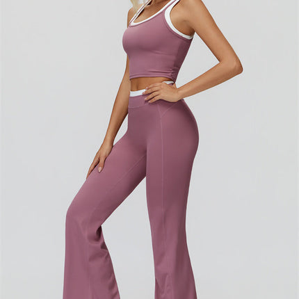 The Canyon Crop Tank Flared Leggings 2-Piece Set