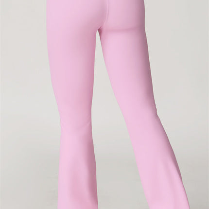 The Quest Cross Back Crop Top Flared Leggings 2-Piece Set